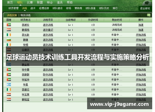 足球运动员技术训练工具开发流程与实施策略分析